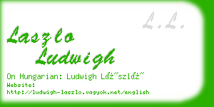 laszlo ludwigh business card